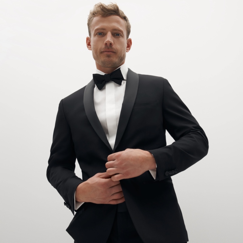 man in the classic black suit